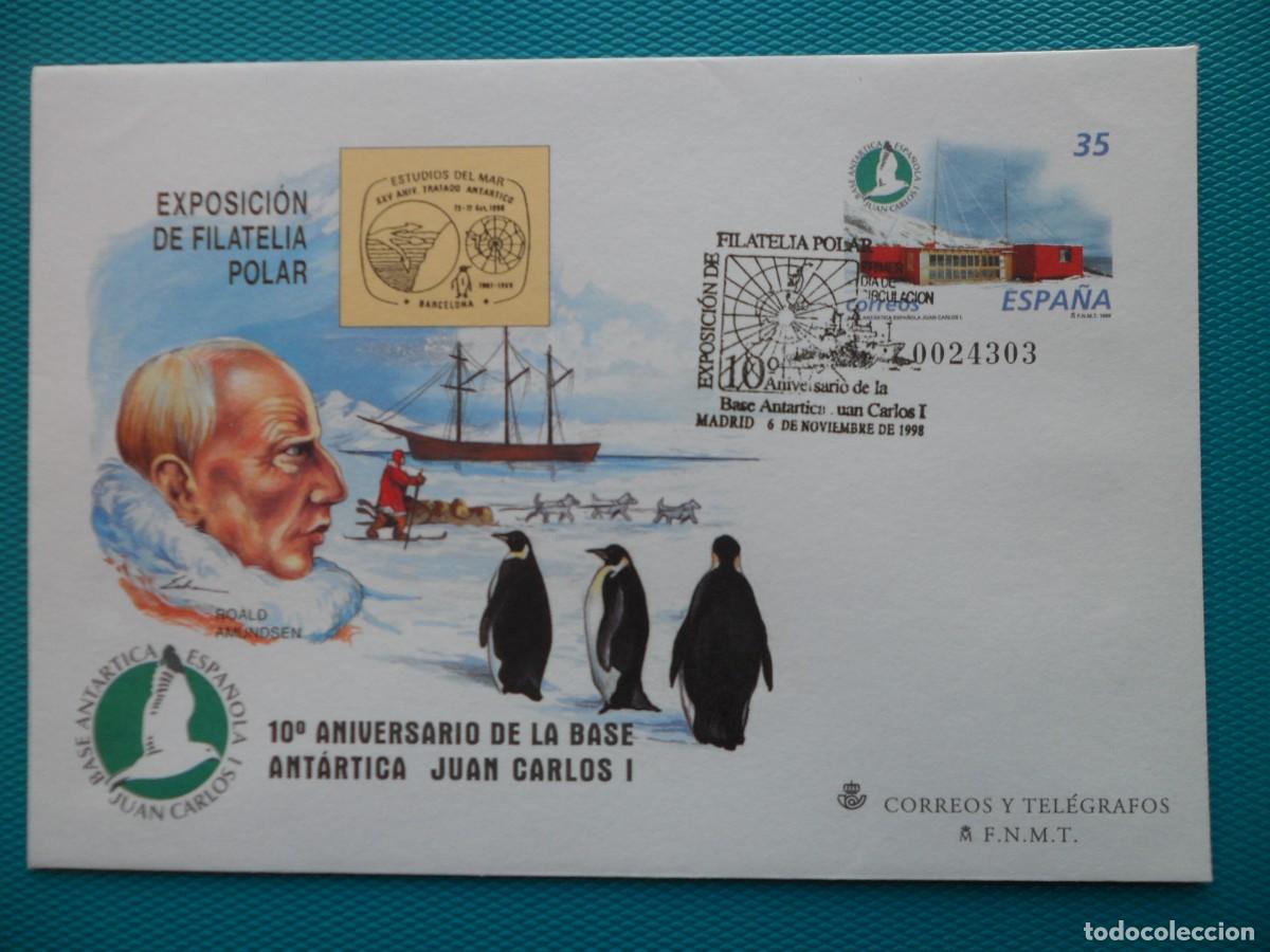 Sellos: 1998-ESPA&Ntilde;A-SOBRES ENTERO POSTALES-VER FOTO-N&ordm;49-EXPO.FILATELICA POLAR-MADRID