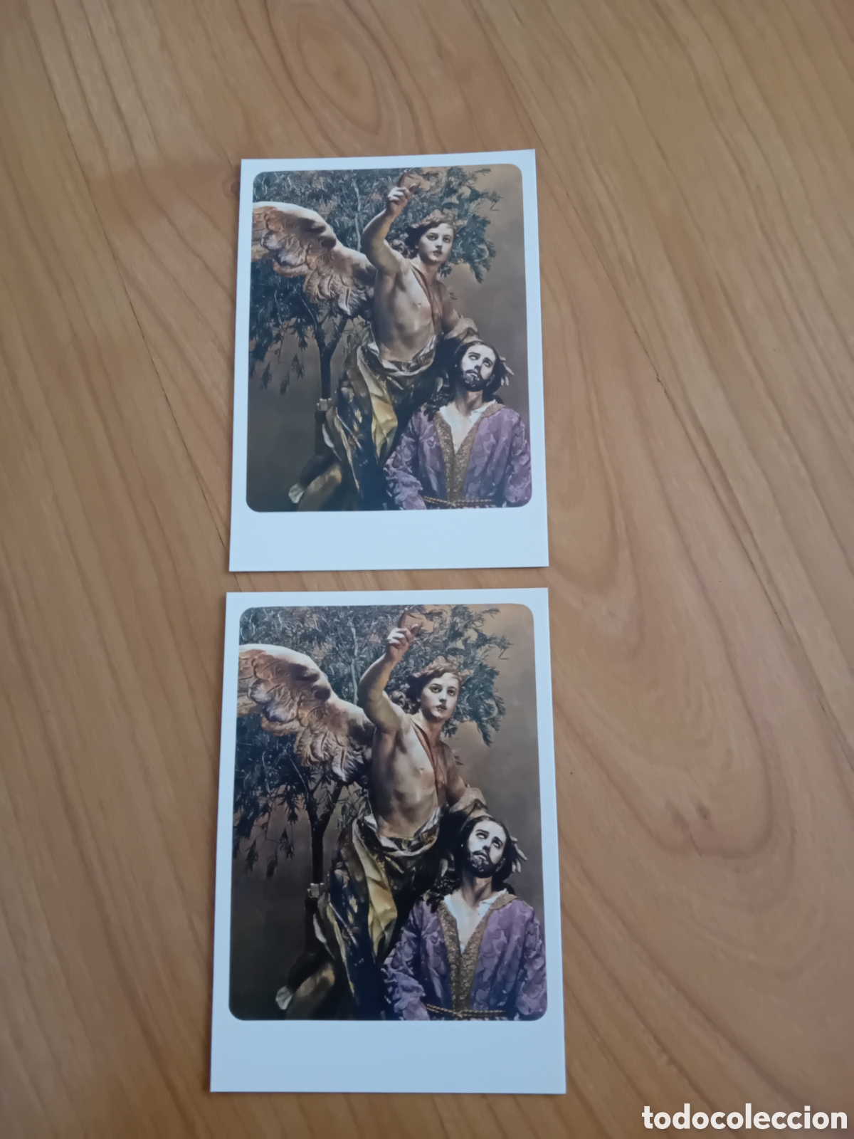 Sellos: DOS TARJETAS POSTALES LA ORACION DEL HUERTO. FRANCISCO SALZILLO. 1983