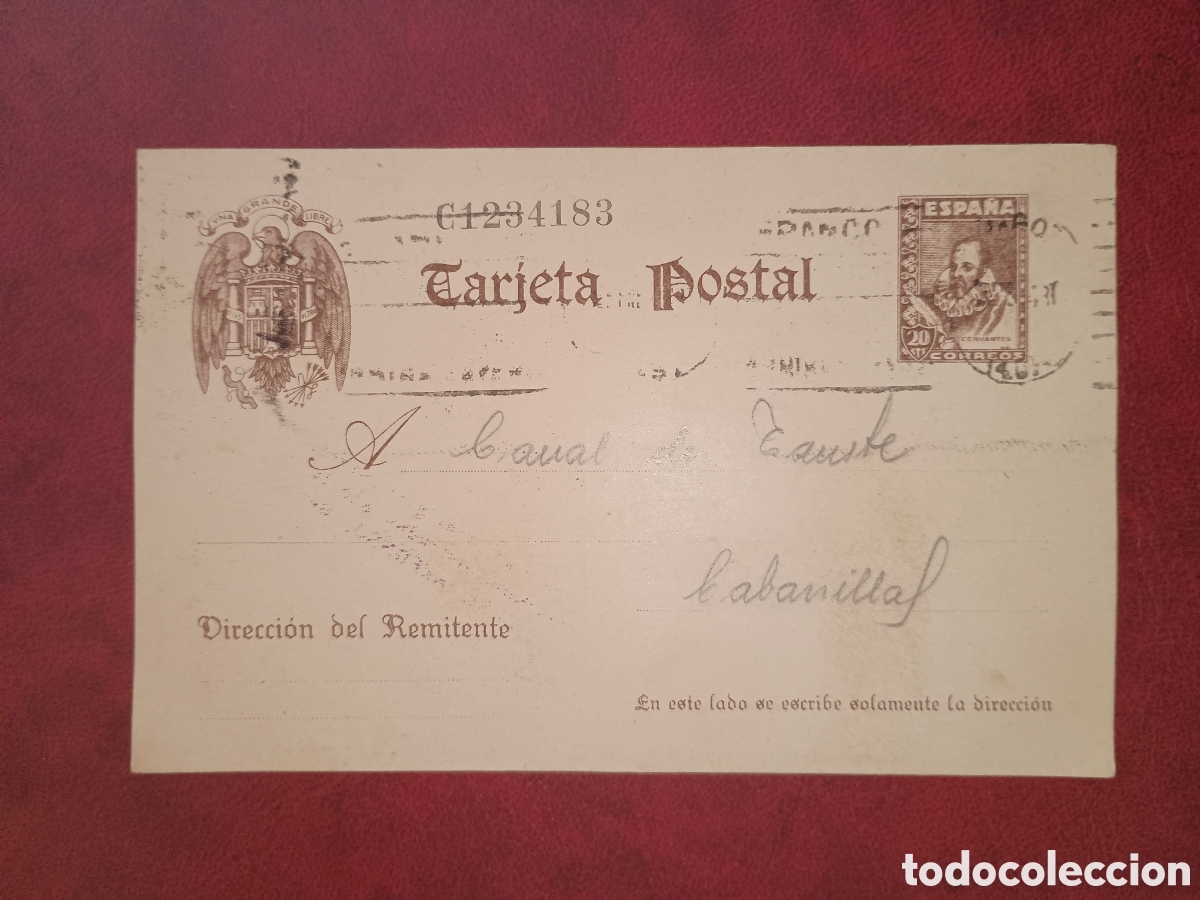Sellos: ESPA&Ntilde;A 1938 - TARJETA ENTERO POSTAL 86 - IMPRESI&Oacute;N PRIVADA JOSE ALFONSO S. A., ZARAGOZA