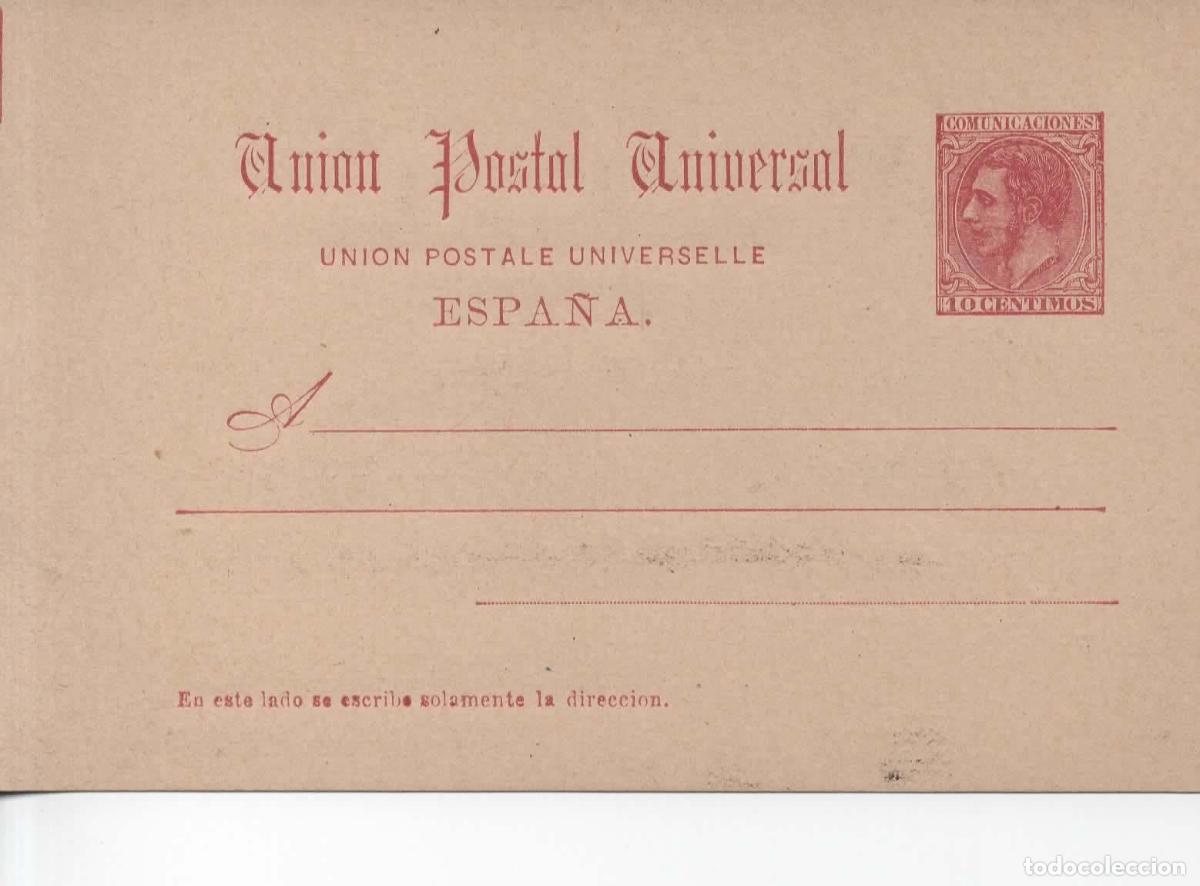 Sellos: ENTERO POSTAL ALFONSO XII 10 CTS