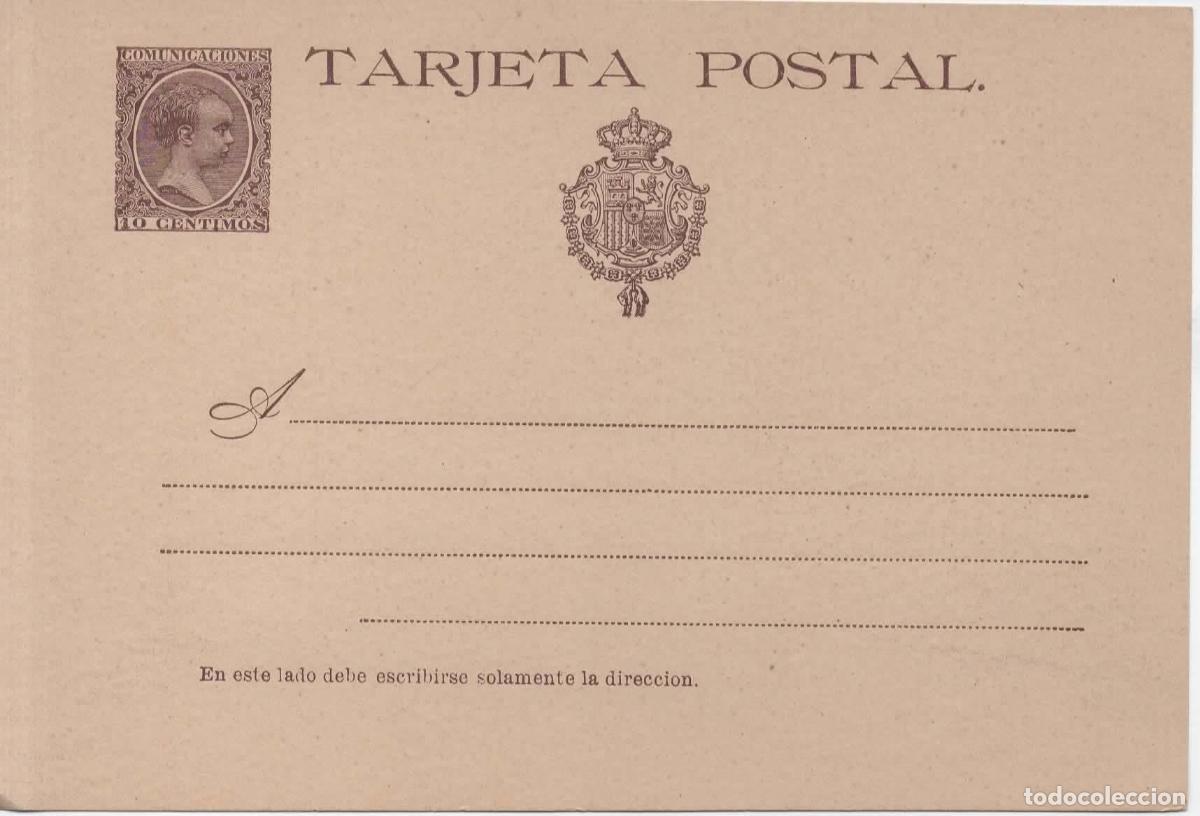 Sellos: ENTERO POSTAL ALFONSO XIII 1890