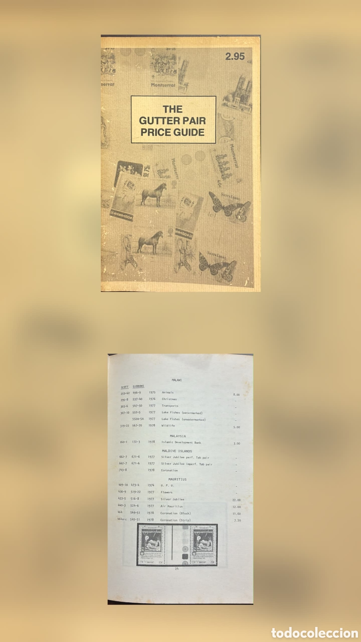 Sellos: CA)Montserrat + 1990s (c.1995) + Philatelic Literature + Booklet &ldquo;The Gutter Pair Price Guide&rdquo; with