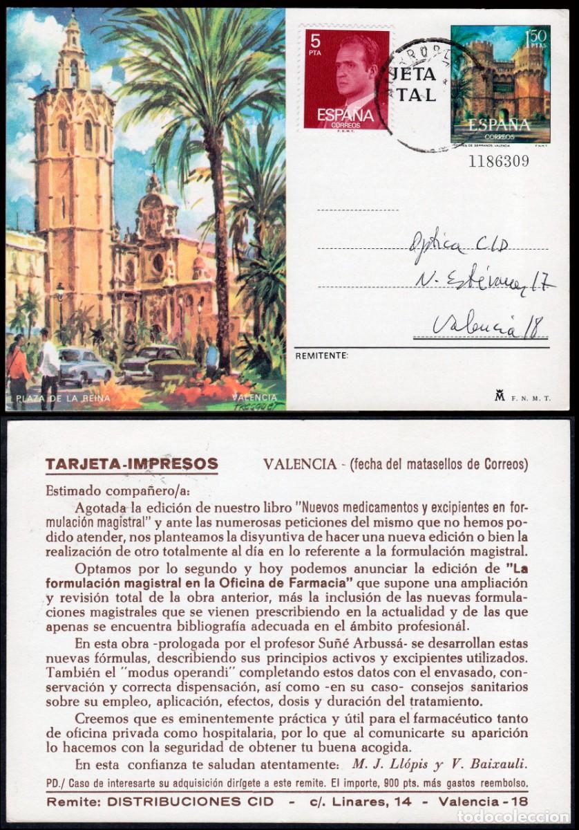 Sellos: Espa&ntilde;a - Entero Postal - Edi o 105 - Sobre impreso publicidad nuevos medicamentos y..