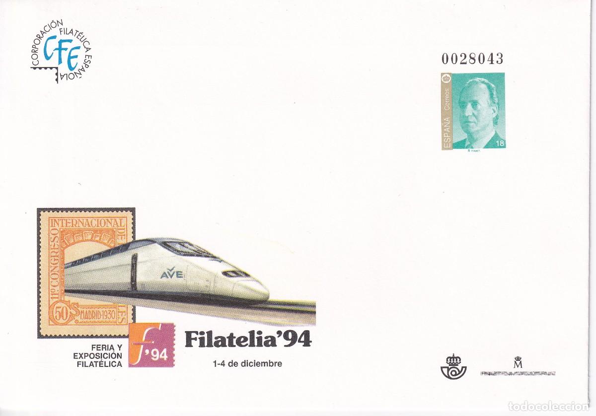 Sellos: SOBRE ENTERO POSTAL N&ordm; 24 FILATELIA 94 DEL A&Ntilde;O 1994