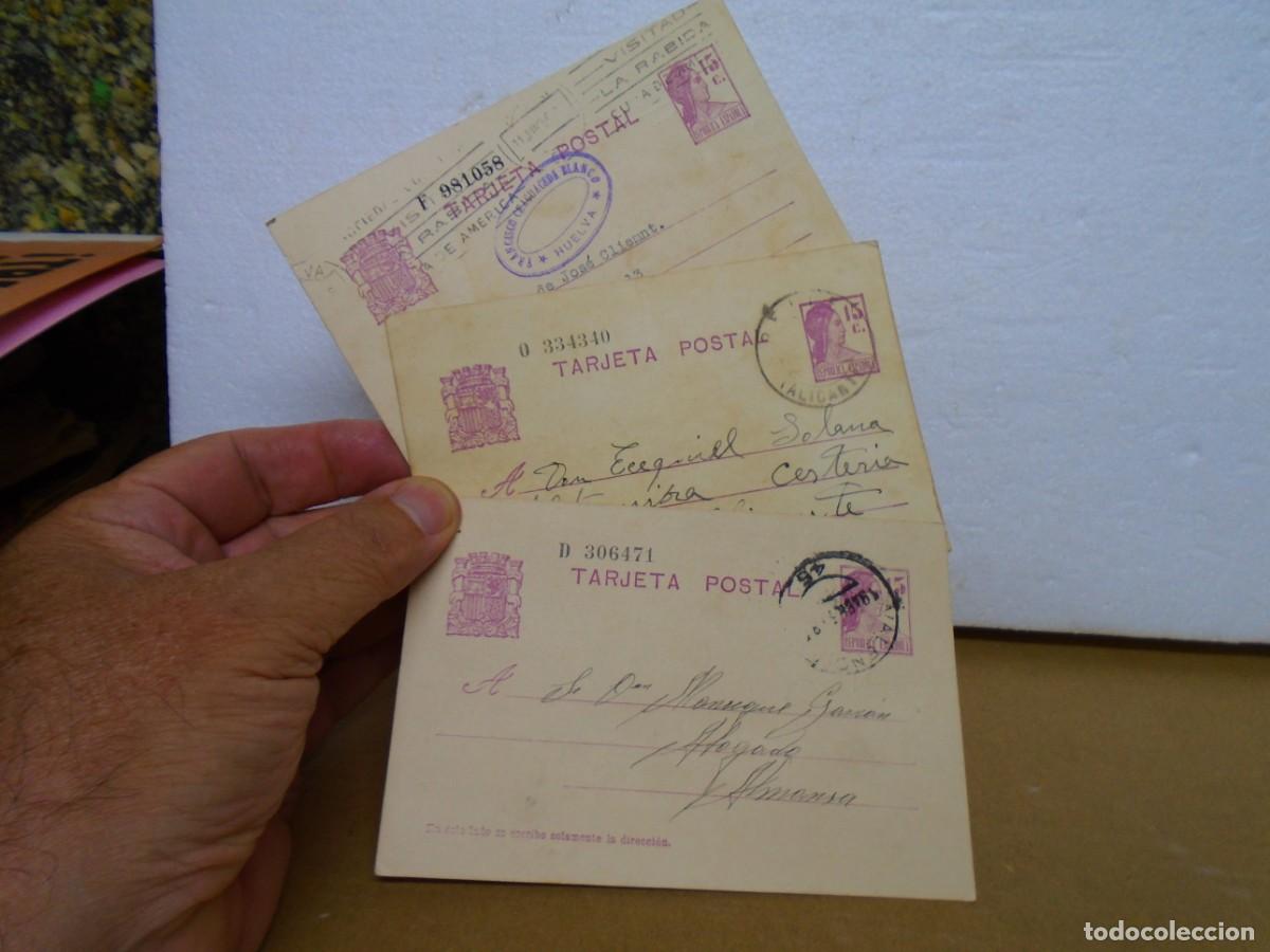 Sellos: ENTEROS POSTALES DE LA MATRONA(REP&Uacute;BLICA)CIRCULADOS A&Ntilde;OS 30.