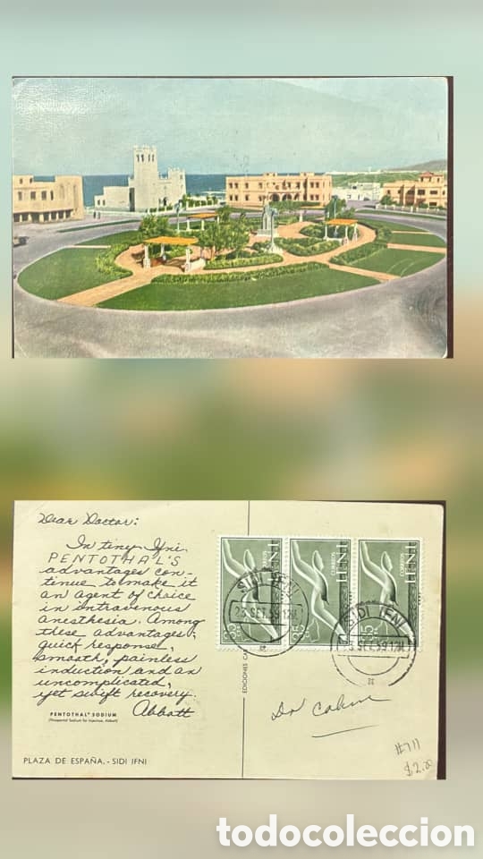 Briefmarken: CA)​ Ifni (Spanish territory, now Morocco) 1959 (based on the postmark dated September 23, 1959, and