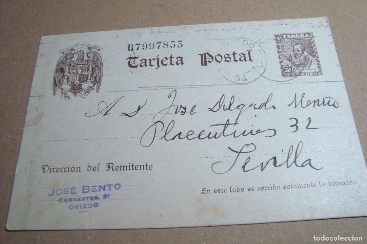 Sellos: ANTIGUO ENTERO POSTAL JOSE BENTO OVIEDO 1942.