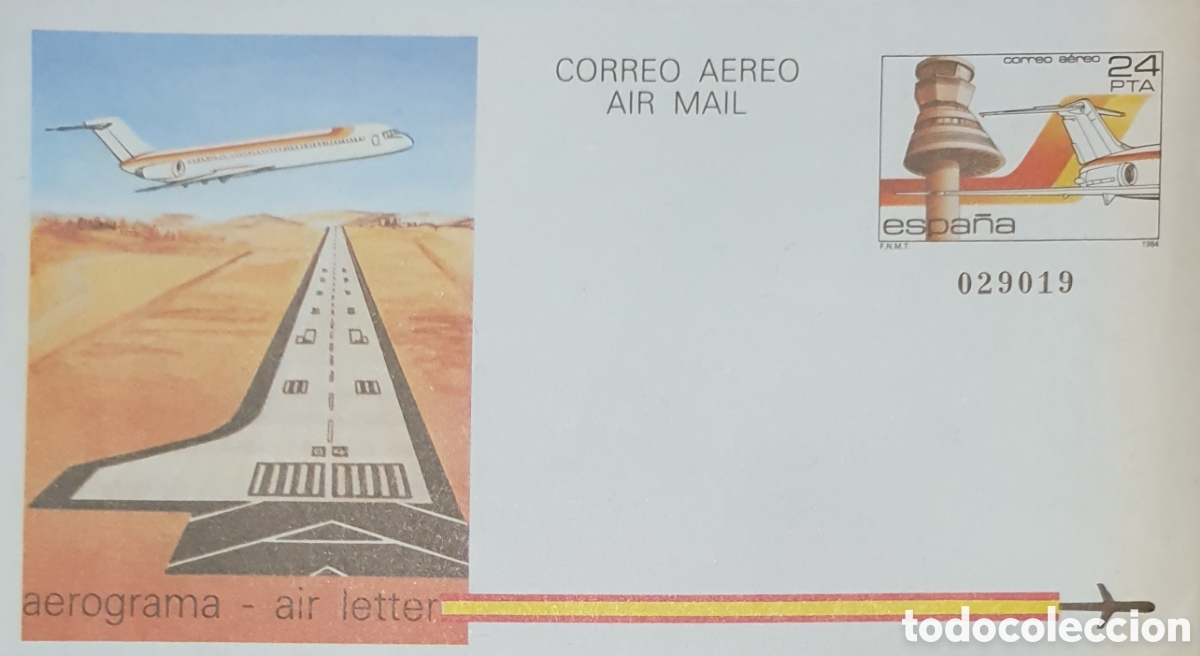 Sellos: Sobre entero postal aerograna n&uacute;mero edifil 207