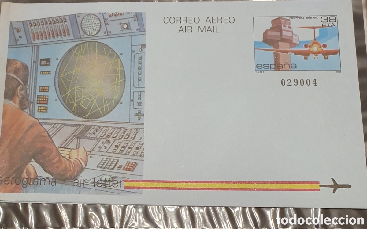 Sellos: Sobre entero postal aerograma n&uacute;mero 208