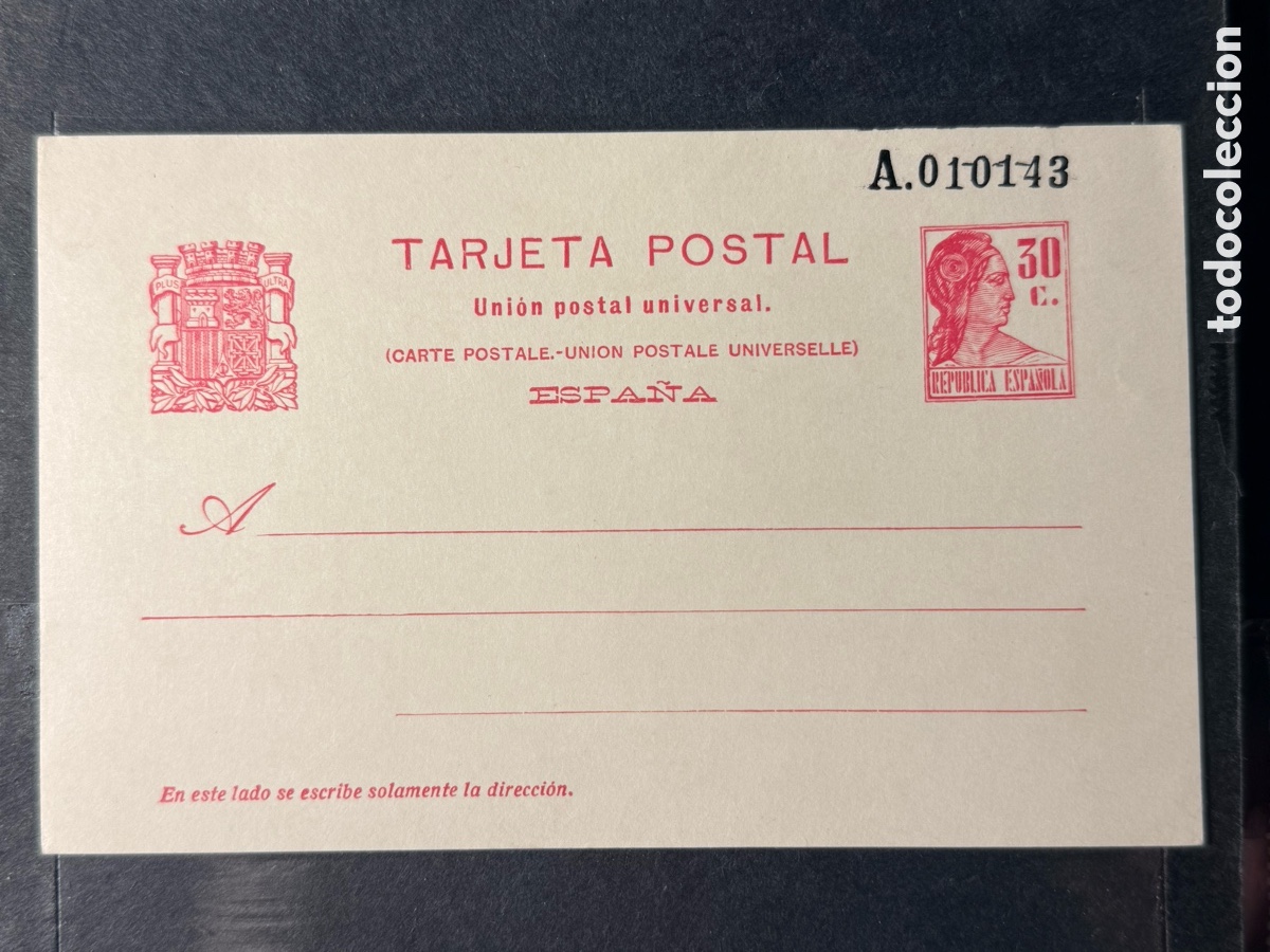 Sellos: Espa&ntilde;a. 1934. II Rep&uacute;blica. Entero postal. Edifil 72. Nuevo.