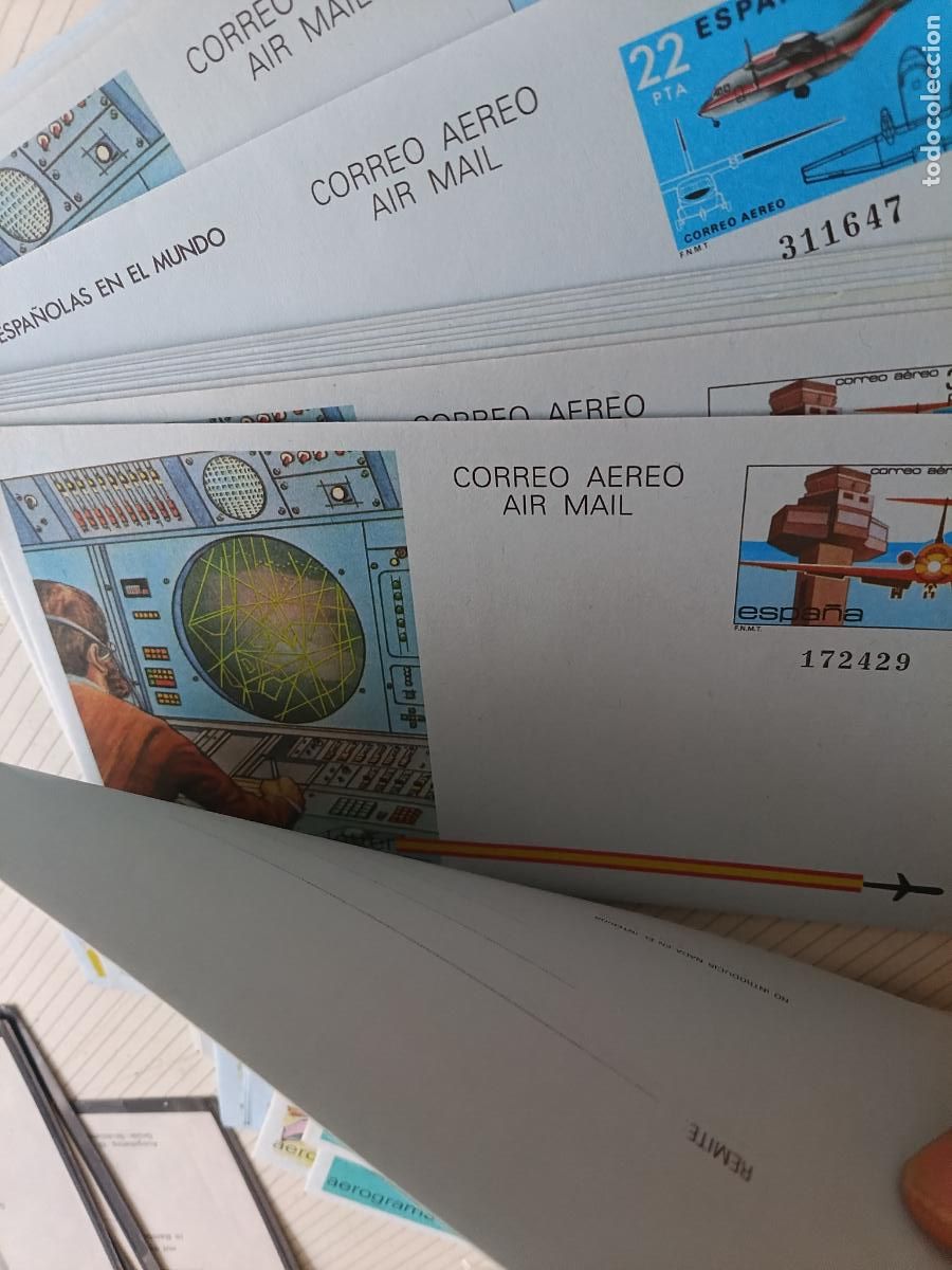 Sellos: Lote de 50 aerogramas. Espa&ntilde;a - Foto 3