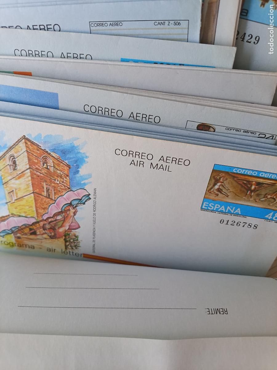 Sellos: Lote de 50 aerogramas. Espa&ntilde;a - Foto 6