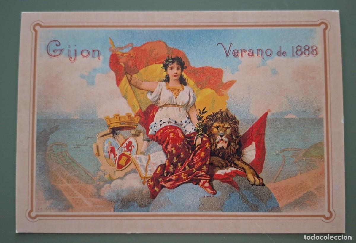 Sellos: TARJETA DEL CORREO 2001 - CONVENCI&Oacute;N ANFIL - GIJON, VERANO DE 1888 - EDIFIL 77 - ESPA&Ntilde;A ..A3570