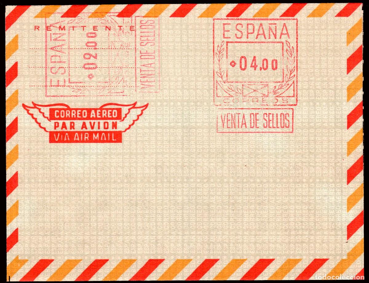 Sellos: Espa&ntilde;a - Aerogramas - Edi (*) 75 - Doble franqueo, uno horizontal