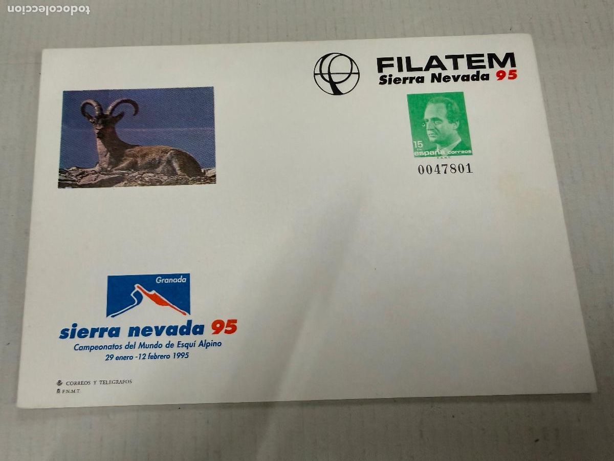 Sellos: Sobre Entero Postal FILATEM, SIERRA NEVADA 95