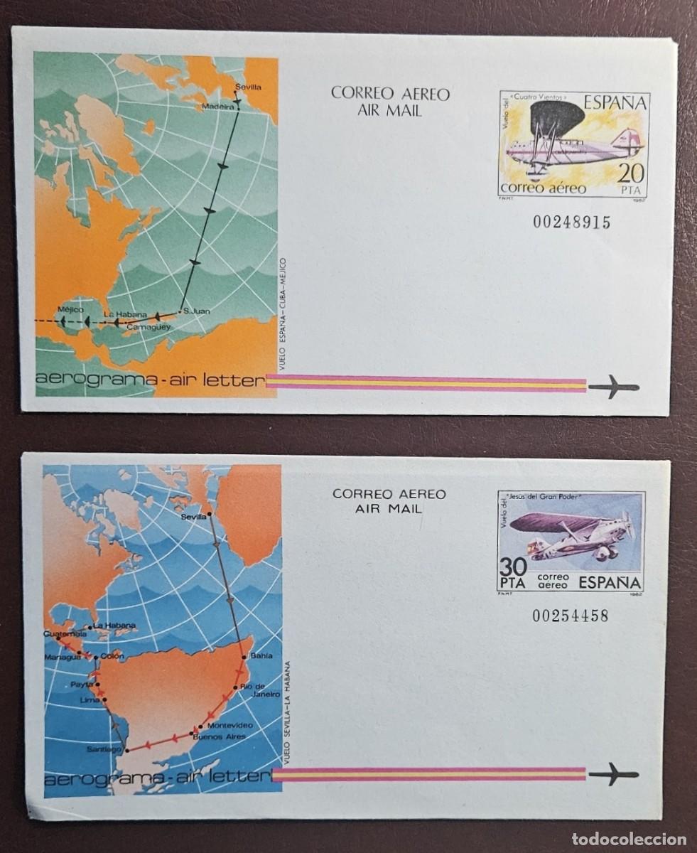 Sellos: Aerogramas Espa&ntilde;a a&ntilde;os 1982, 1983 y 1986 nuevos