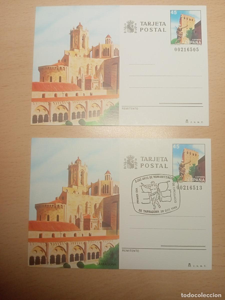 Stamps: Lote 2 Enteros Postales 2200 anys Romanitzaci&oacute; Tarragona (1988)