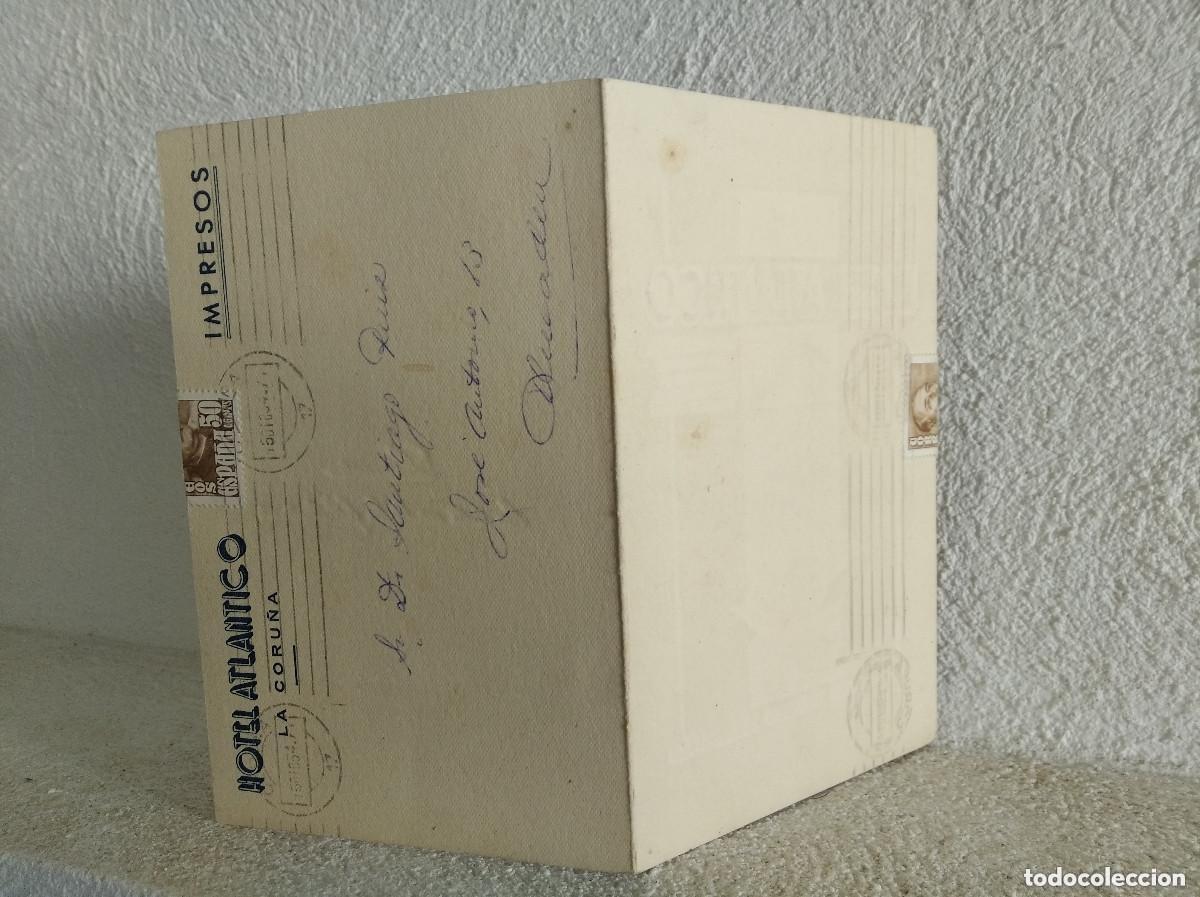Briefmarken: A&ntilde;o 1954. Hotel Atl&aacute;ntico de la Coru&ntilde;a Galicia. Antigua tarjeta entero postal