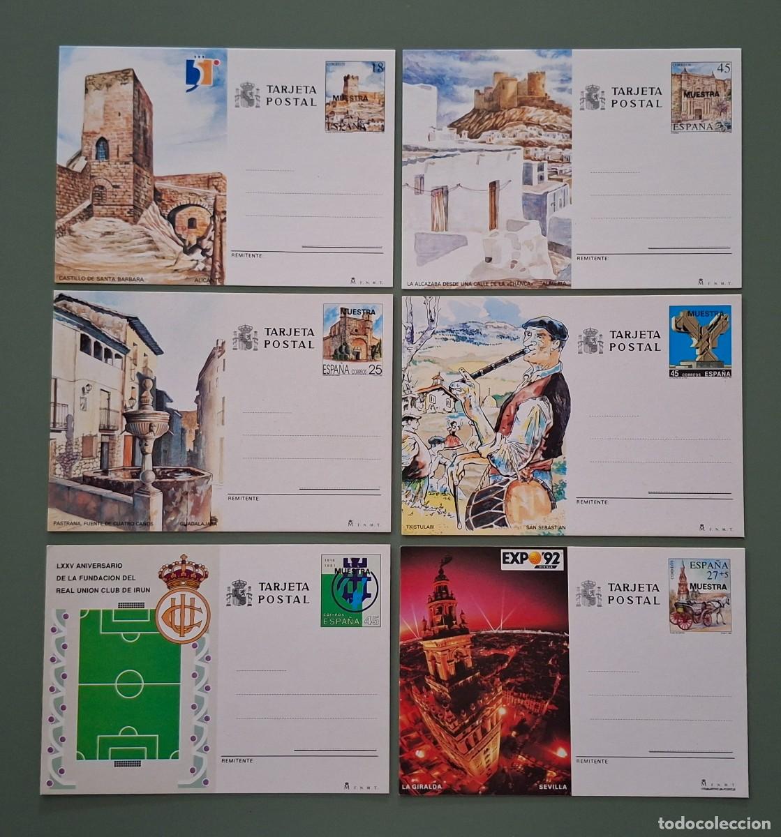Sellos: LOTE DE 6 ENTERO POSTAL, ESPECIMEN MUESTRA - A&Ntilde;OS 1990, 91 , 92 - EDIFIL 149/154 ..A3646