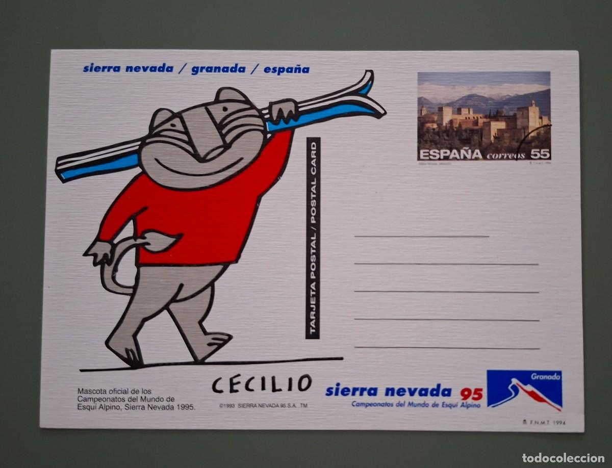 Sellos: ENTERO POSTAL, ESPECIMEN MUESTRA - A&Ntilde;O 1994 - EDIFIL 158, CECILIO MASCOTA SIERRA NEVADA 95 ..A3644
