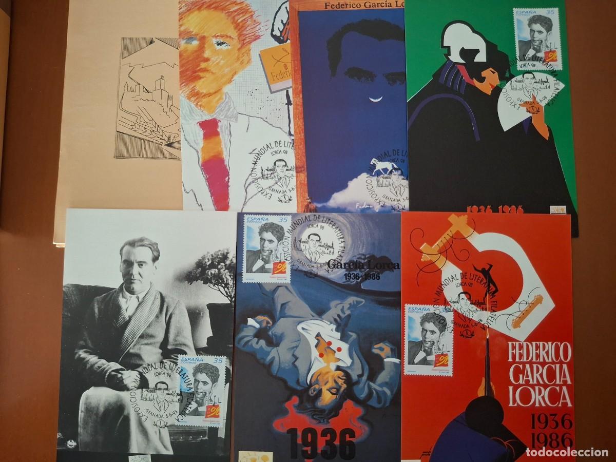 Sellos: HB1248 Sellos ESPA&Ntilde;A 6 ENTERO POSTALES homenaje centenario LORCA