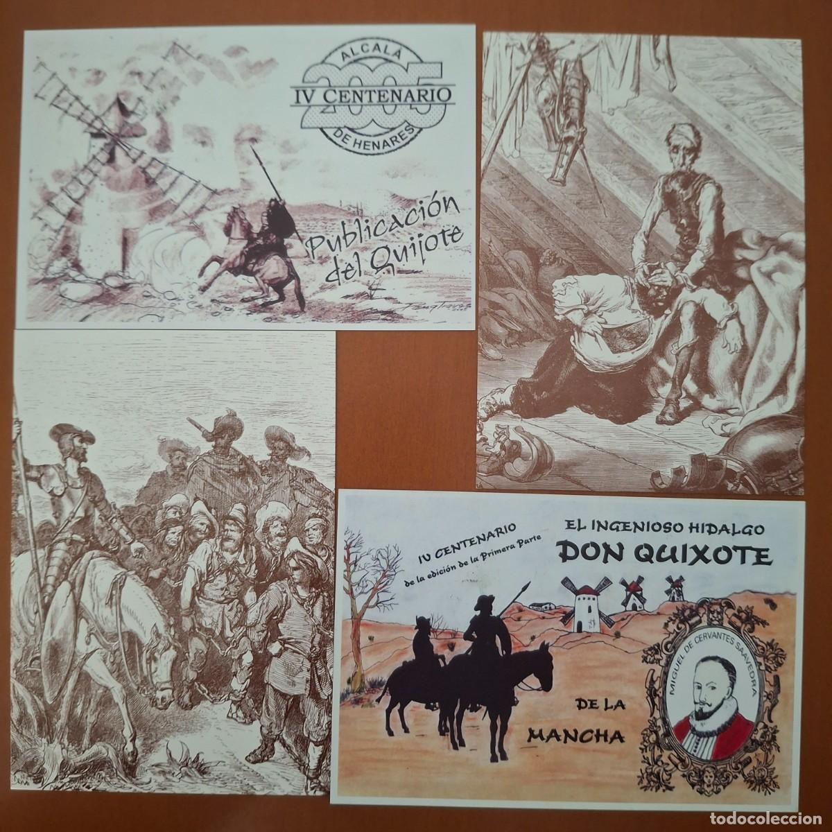 Briefmarken: HB1253 Sellos ESPA&Ntilde;A 4 ENTERO POSTALES centenario publicaci&oacute;n QUIJOTE