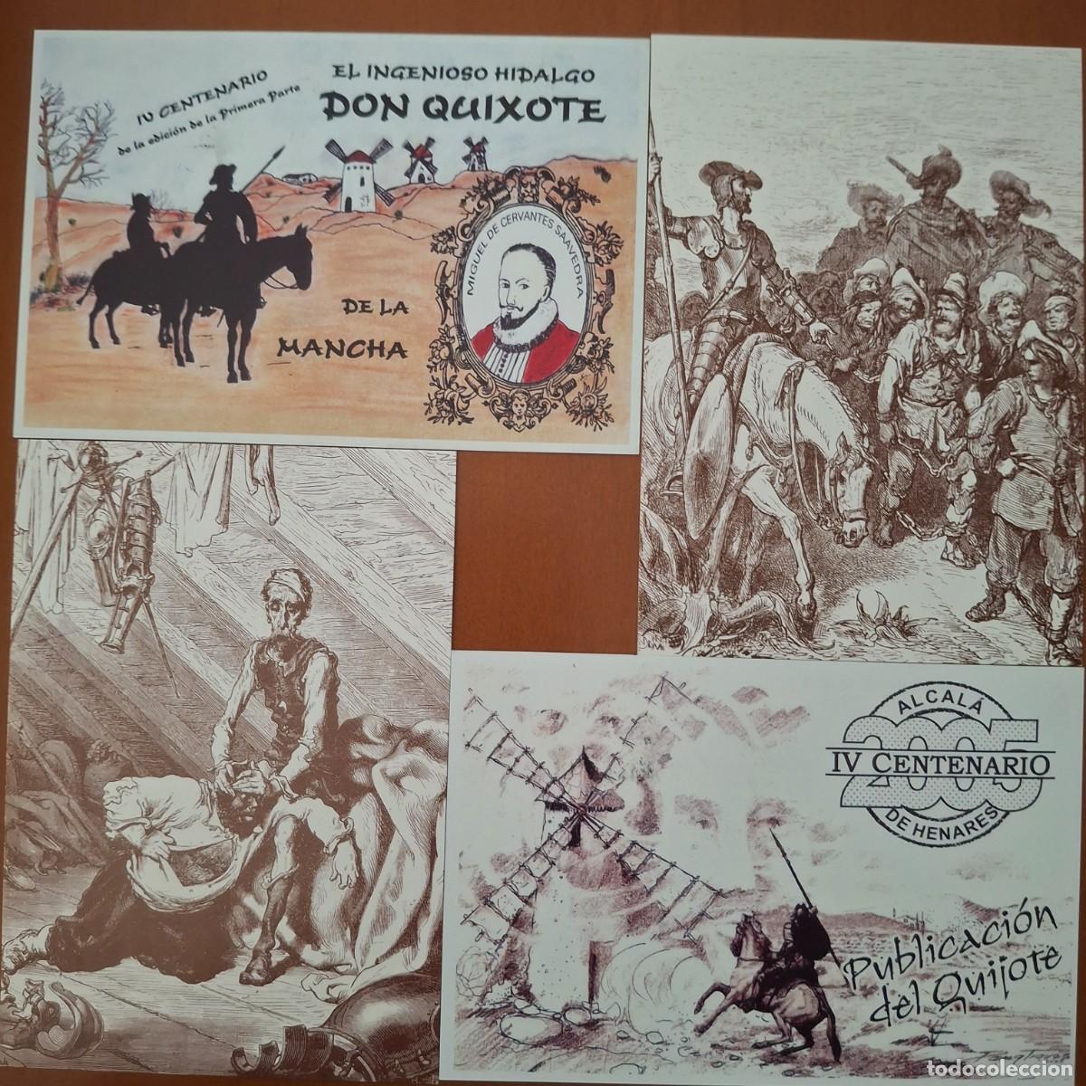 Briefmarken: HB1254 Sellos ESPA&Ntilde;A 4 ENTERO POSTALES centenario publicaci&oacute;n QUIJOTE