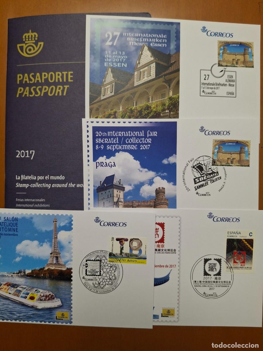 Briefmarken: HB1270 Sellos ESPA&Ntilde;A pasaporte filatelia 2017 con 4 entero postales