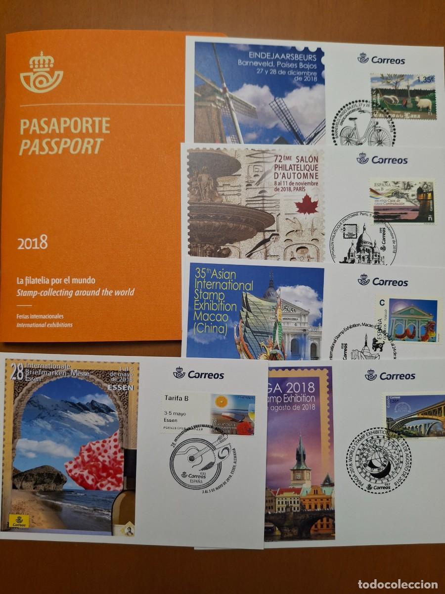 Stamps: HB1271 Sellos ESPA&Ntilde;A pasaporte filatelia 2018 con 5 entero postales