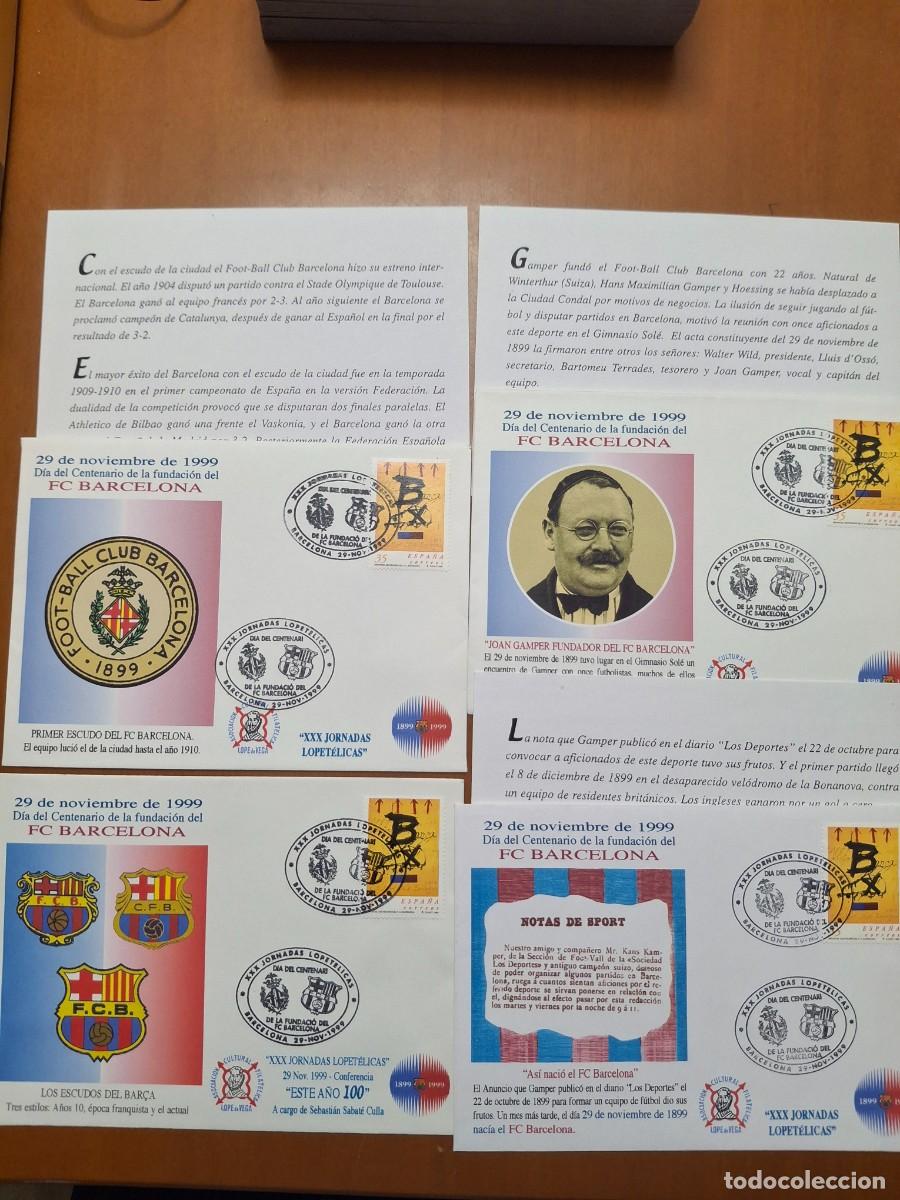 Briefmarken: HB1277 Sellos ESPA&Ntilde;A 4 sobres ENTERO POSTAL centenario F. Club BARCELONA