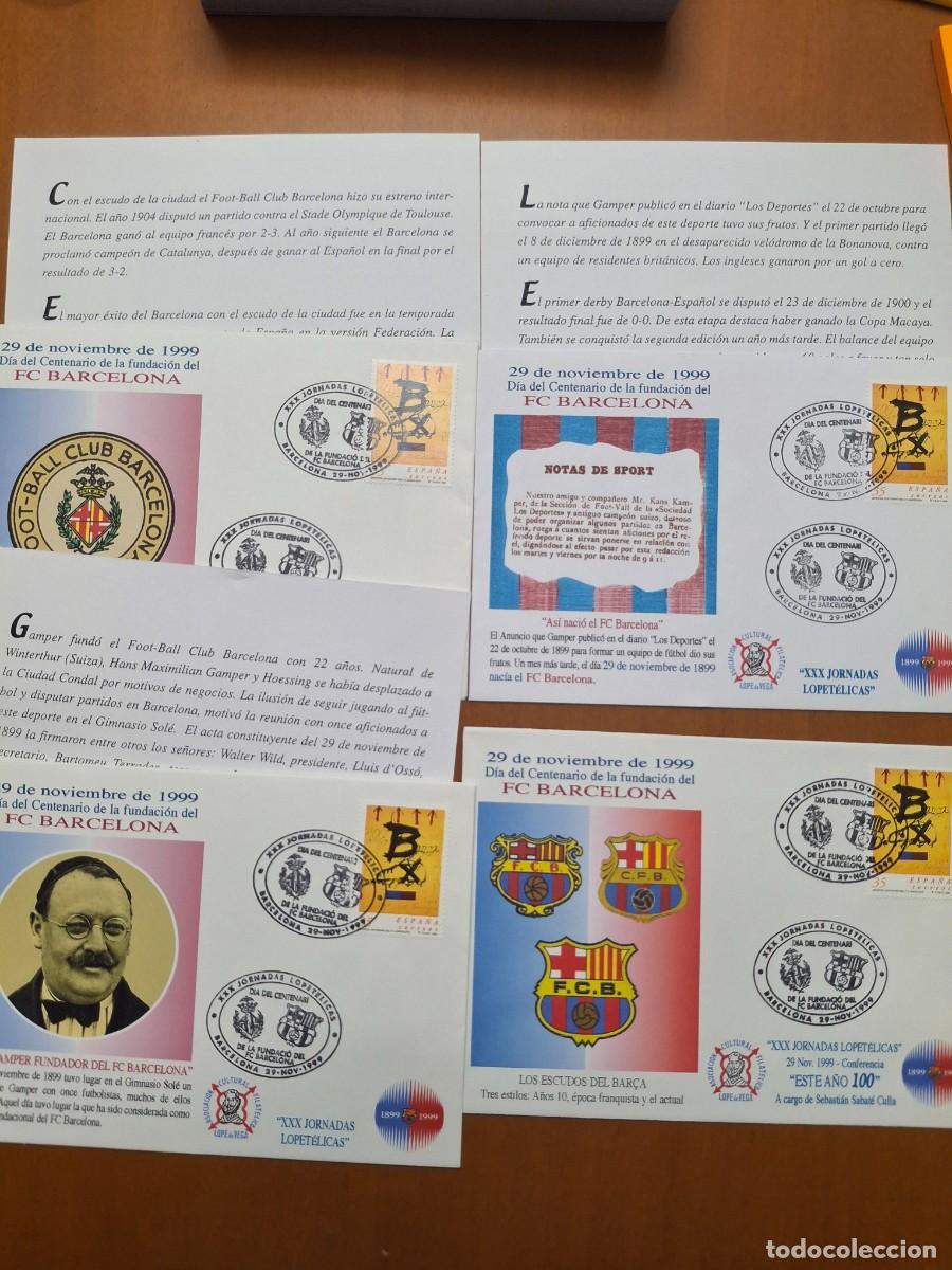 Timbres: HB1278 Sellos ESPA&Ntilde;A 4 sobres ENTERO POSTAL centenario F. Club BARCELONA