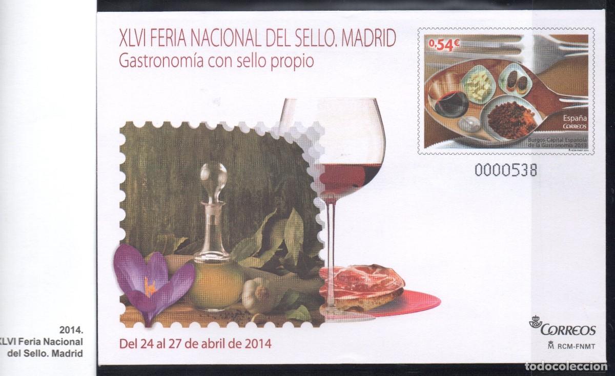 Timbres: SOBRE ENTERO POSTAL 142 XLVI FERIA NACIONAL DEL SELLO 2014