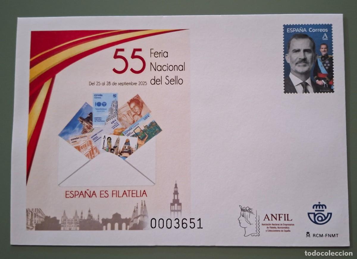 Sellos: 55 FERIA NACIONAL DEL SELLO 2025 - ENTERO POSTAL PREFANQUEADO TARIFA A - EDIFIL 162 - NUEVO ..A3811