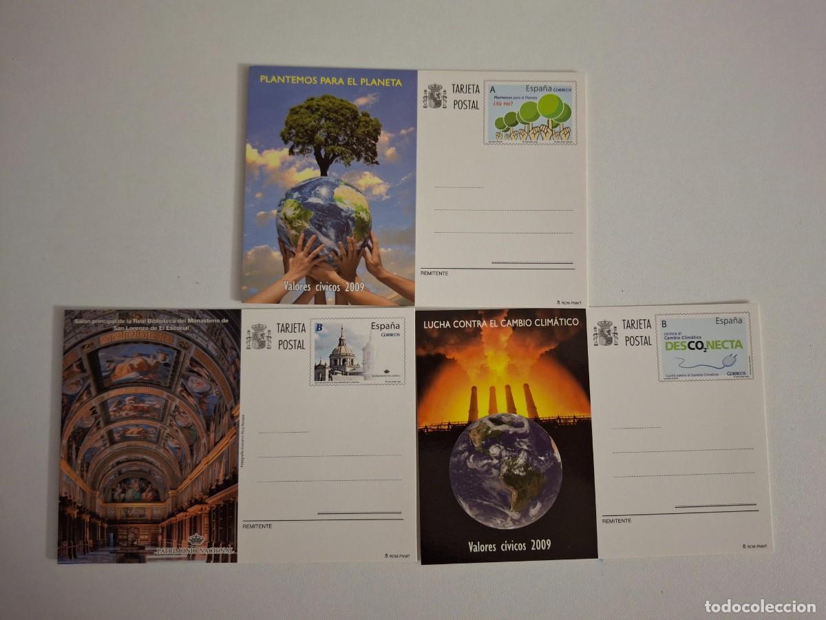 Francobolli: HB1730 ENTERO POSTALES 2009 a&ntilde;o completo EDIFIL 180/182 v.c. 9.50 &euro;