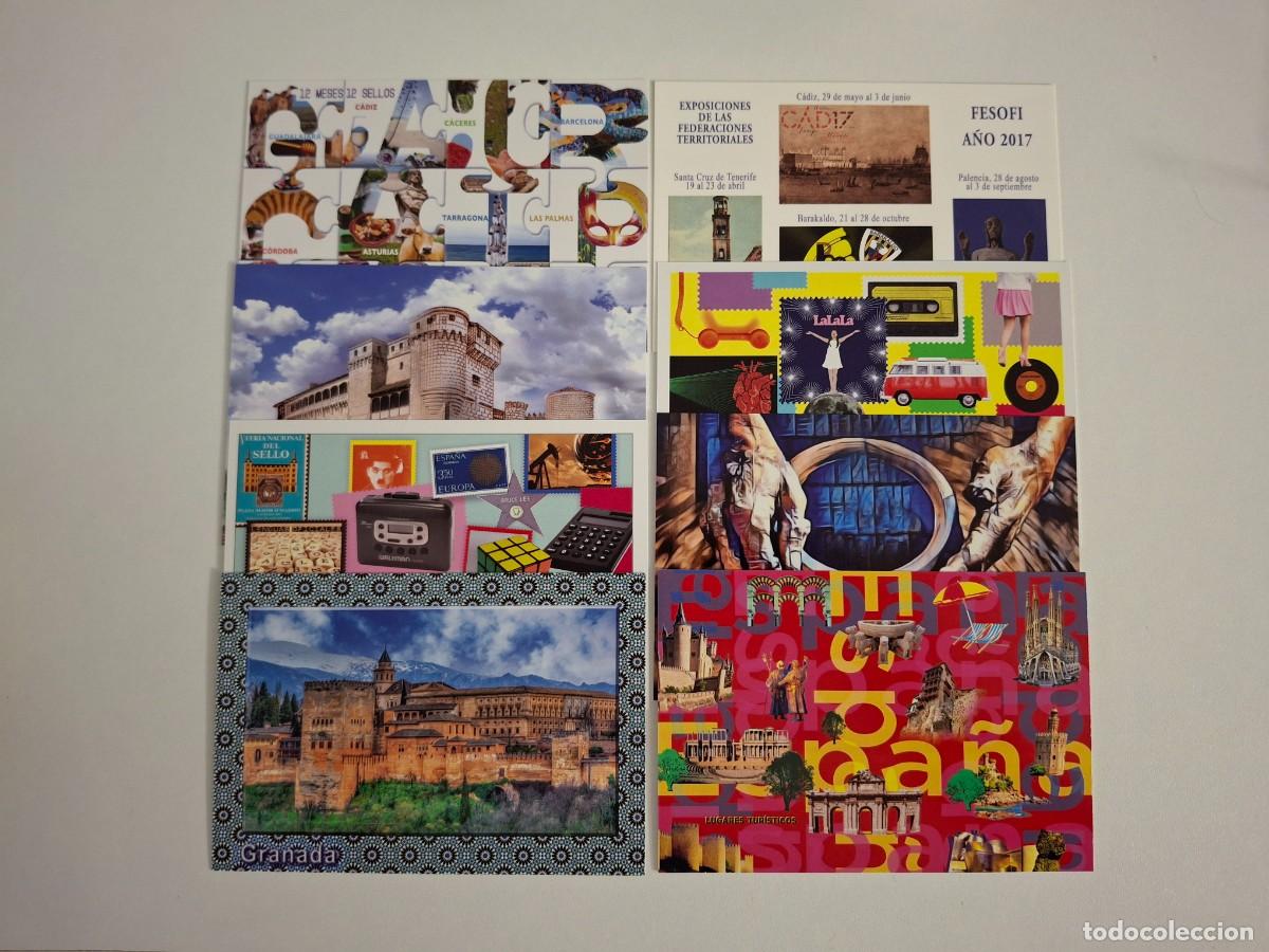 Francobolli: HB1747 ENTERO POSTALES LA TARJETA DEL CORREO a&ntilde;o 2017 completo EDIFIL 121/128 v.c. 83 &euro;