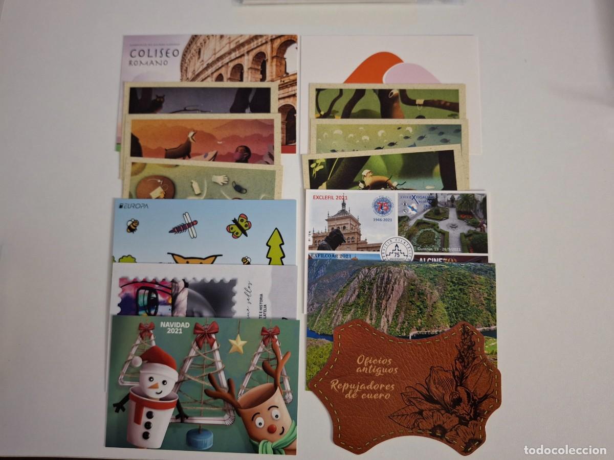 Francobolli: HB1751 ENTERO POSTALES LA TARJETA DEL CORREO a&ntilde;o 2021 completo EDIFIL 153/166 v.c. 113 &euro;