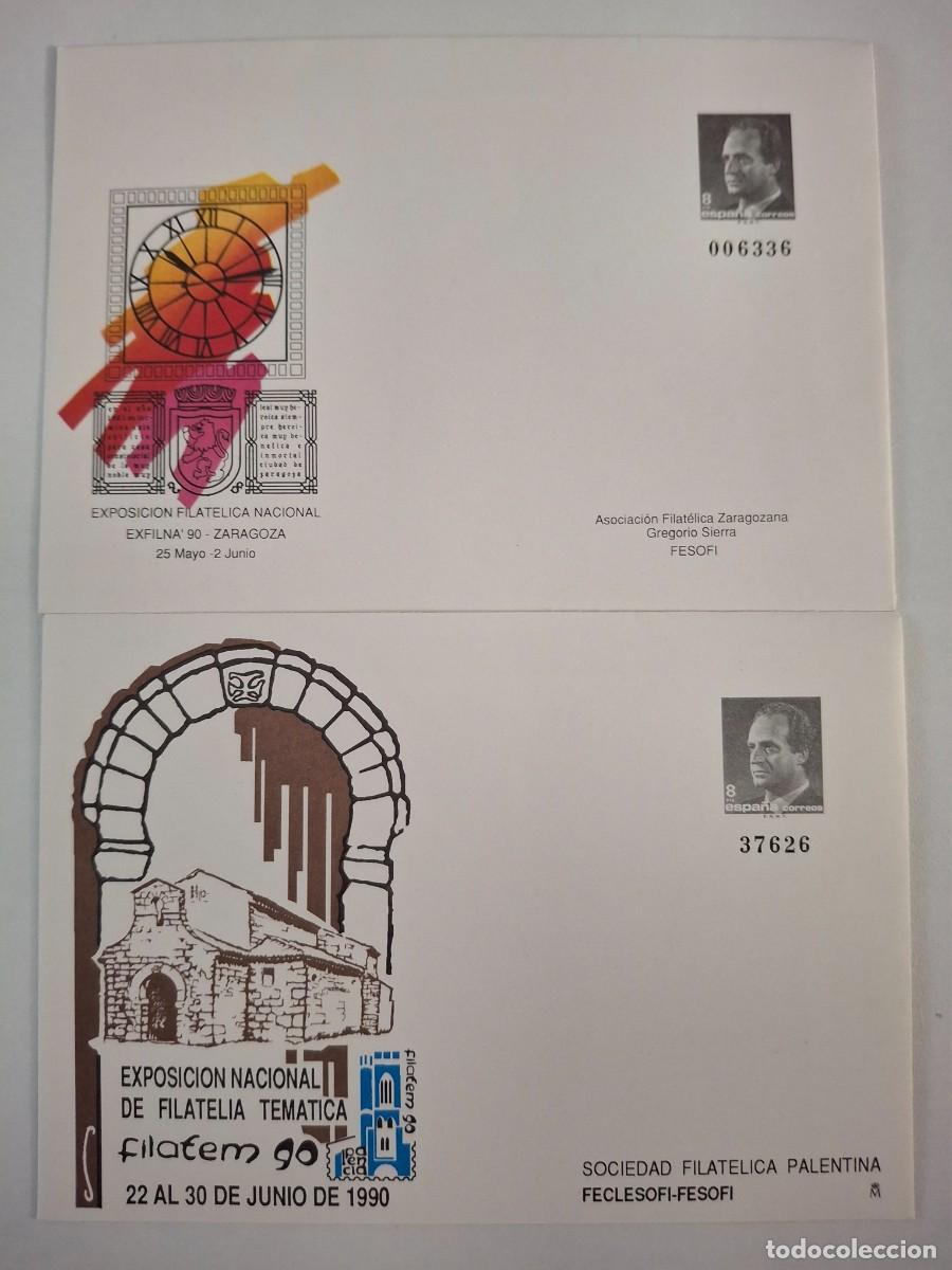 Francobolli: HB1755 Sobres ENTERO POSTAL a&ntilde;o 1990 completo EDIFIL 15/16 v.c. 6 &euro;