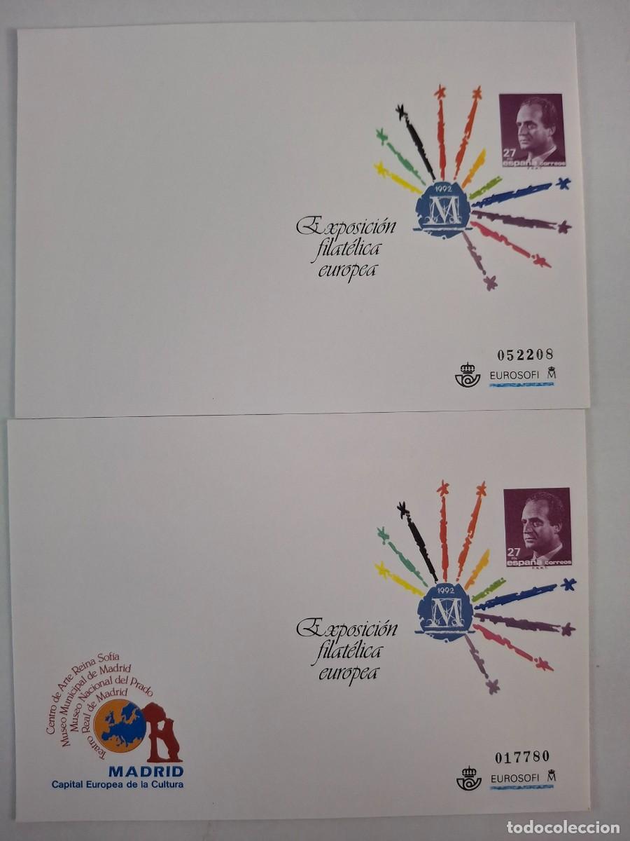 Stamps: HB1756 Sobres ENTERO POSTAL a&ntilde;o 1992 completo EDIFIL 17/18 v.c. 15 &euro;