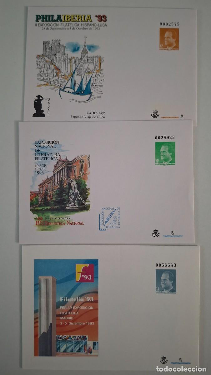 Selos: HB1757 Sobres ENTERO POSTAL a&ntilde;o 1993 completo EDIFIL 19/21 v.c. 17 &euro;