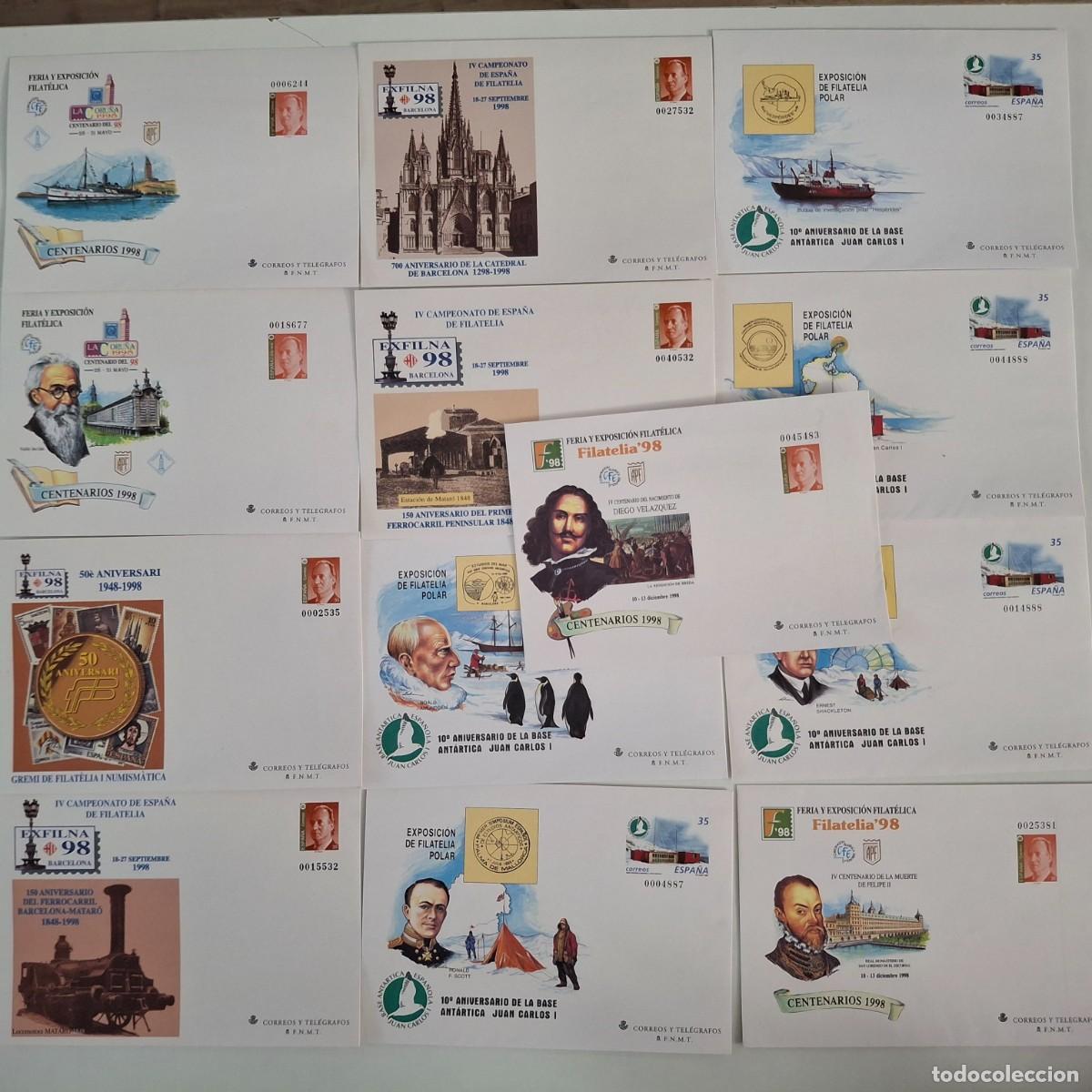 Briefmarken: HB1759 Sobres ENTERO POSTAL a&ntilde;o 1998 EDIFIL 46/51 v.c. 52 &euro; 13 SPD con todas las variaciones