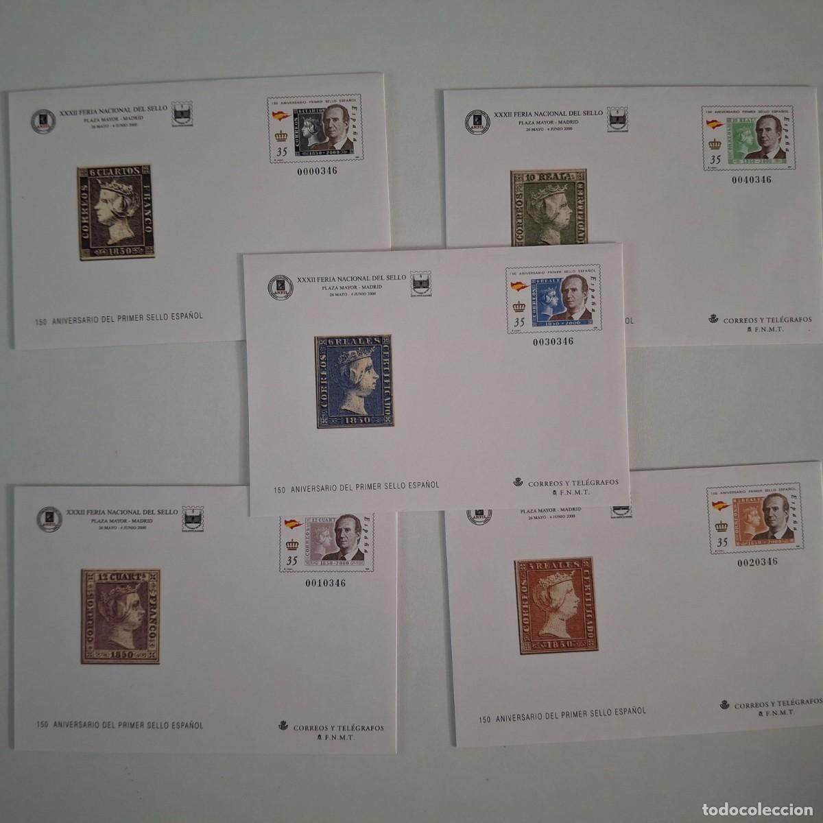 Briefmarken: HB1761 Sobres ENTERO POSTAL a&ntilde;o 2000 EDIFIL 60/64 v.c. 50 &euro;