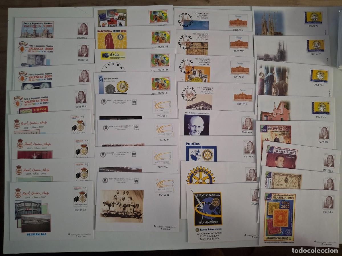 Selos: HB1764 Sobres ENTERO POSTAL a&ntilde;o 2002 completo EDIFIL 75/83 v.c. 90 &euro; 32 sobres
