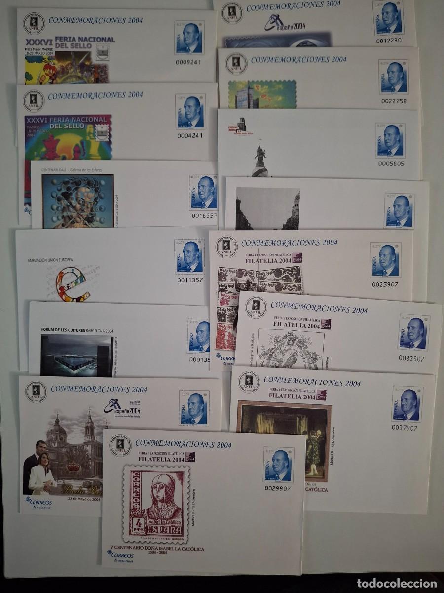 Francobolli: HB1766 Sobres ENTERO POSTAL a&ntilde;o 2004 completo EDIFIL 90/96 v.c. 60 &euro;