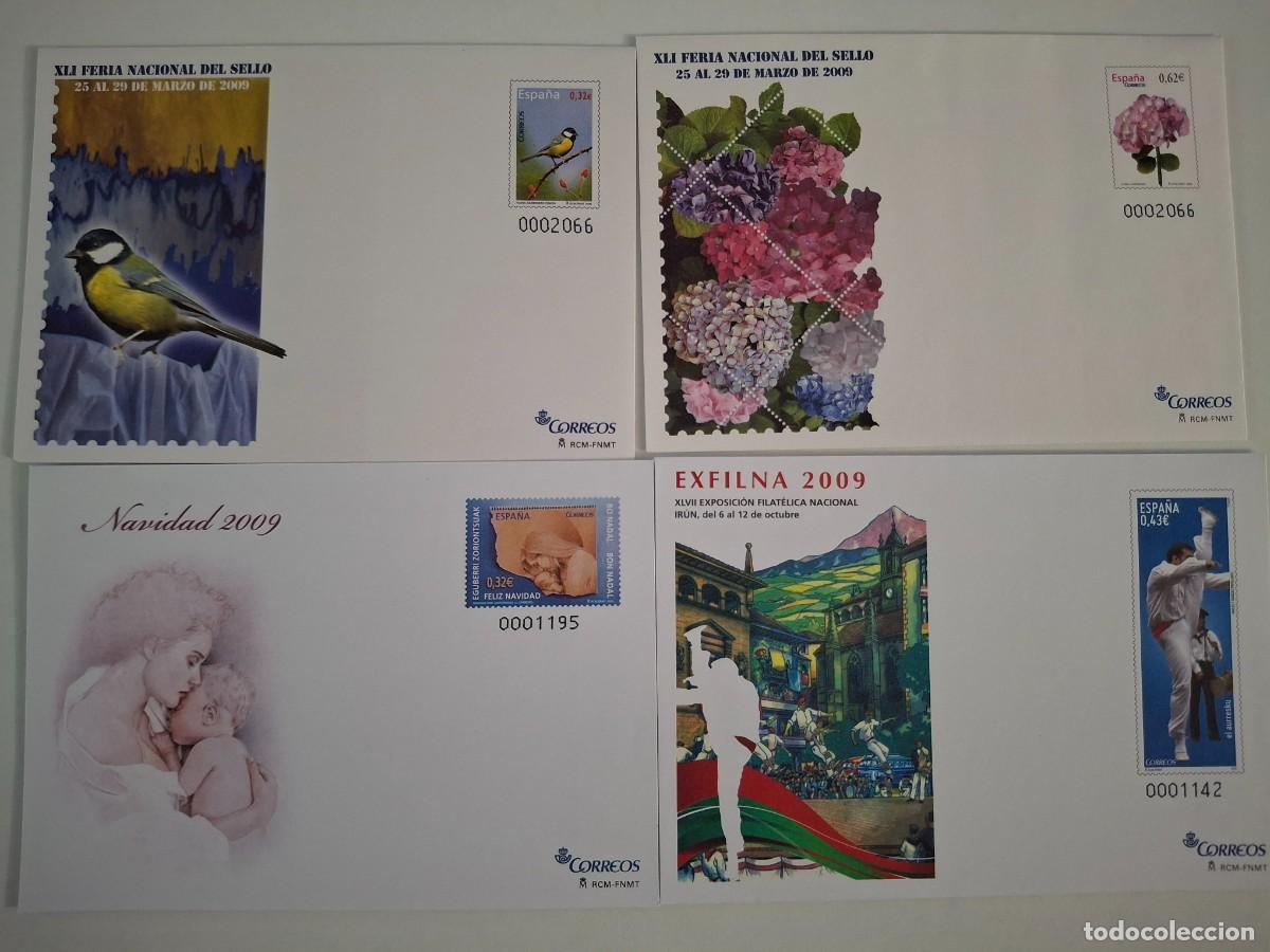Francobolli: HB1771 Sobres ENTERO POSTAL a&ntilde;o 2009 completo EDIFIL 125/128 v.c. 47 &euro;