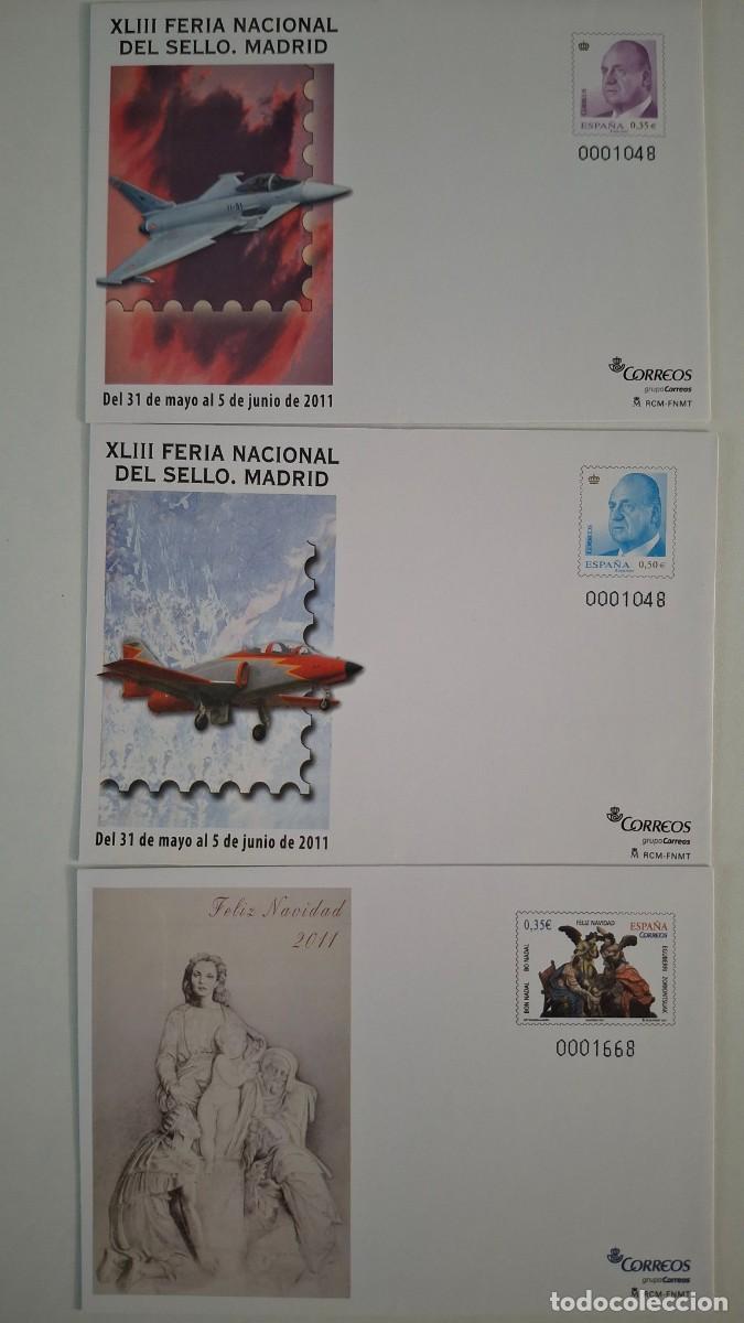 Stamps: HB1773 Sobres ENTERO POSTAL a&ntilde;o 2011 completo EDIFIL 132/134 v.c. 35 &euro;