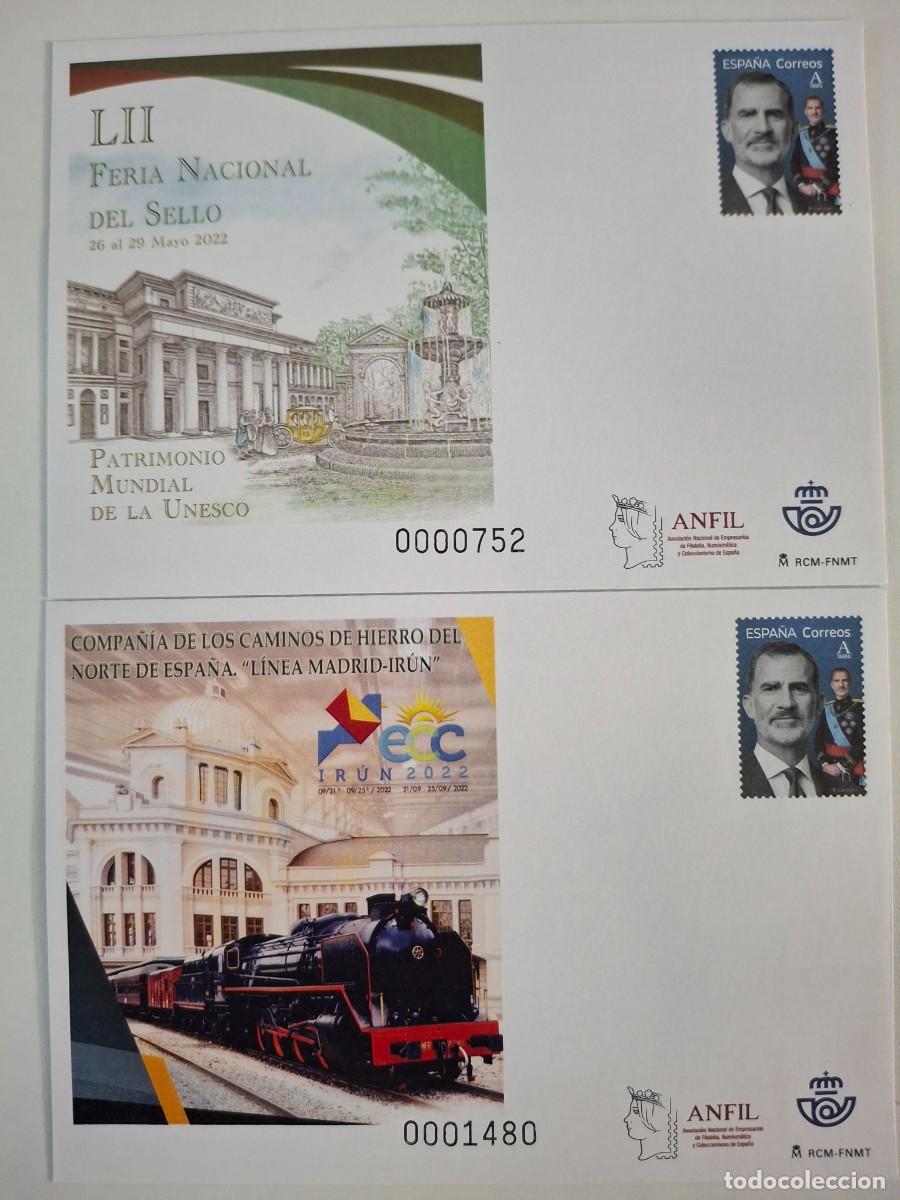 Stamps: HB1781 Sobres ENTERO POSTAL a&ntilde;o 2022 completo EDIFIL 156/157 v.c. 24 &euro;