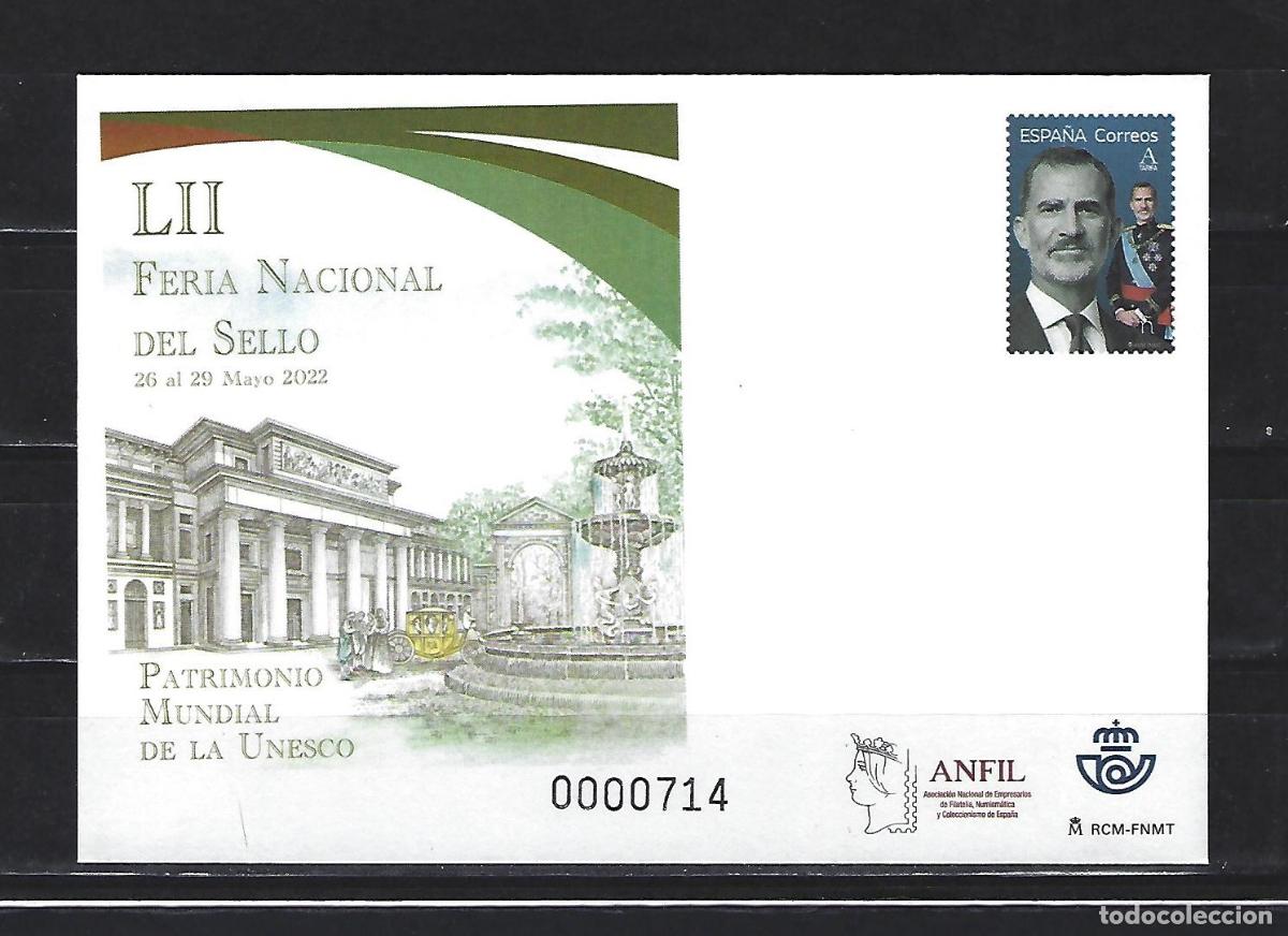Francobolli: SEP 156 ENTERO POSTAL FERIA SELLO MADRID 2022 MUSEO PRADO