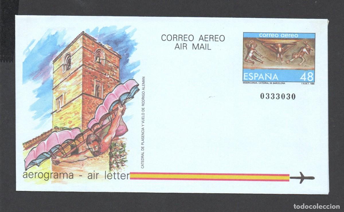 Sellos: AEROGRAMA N&ordm; 211 A&Ntilde;O 1986