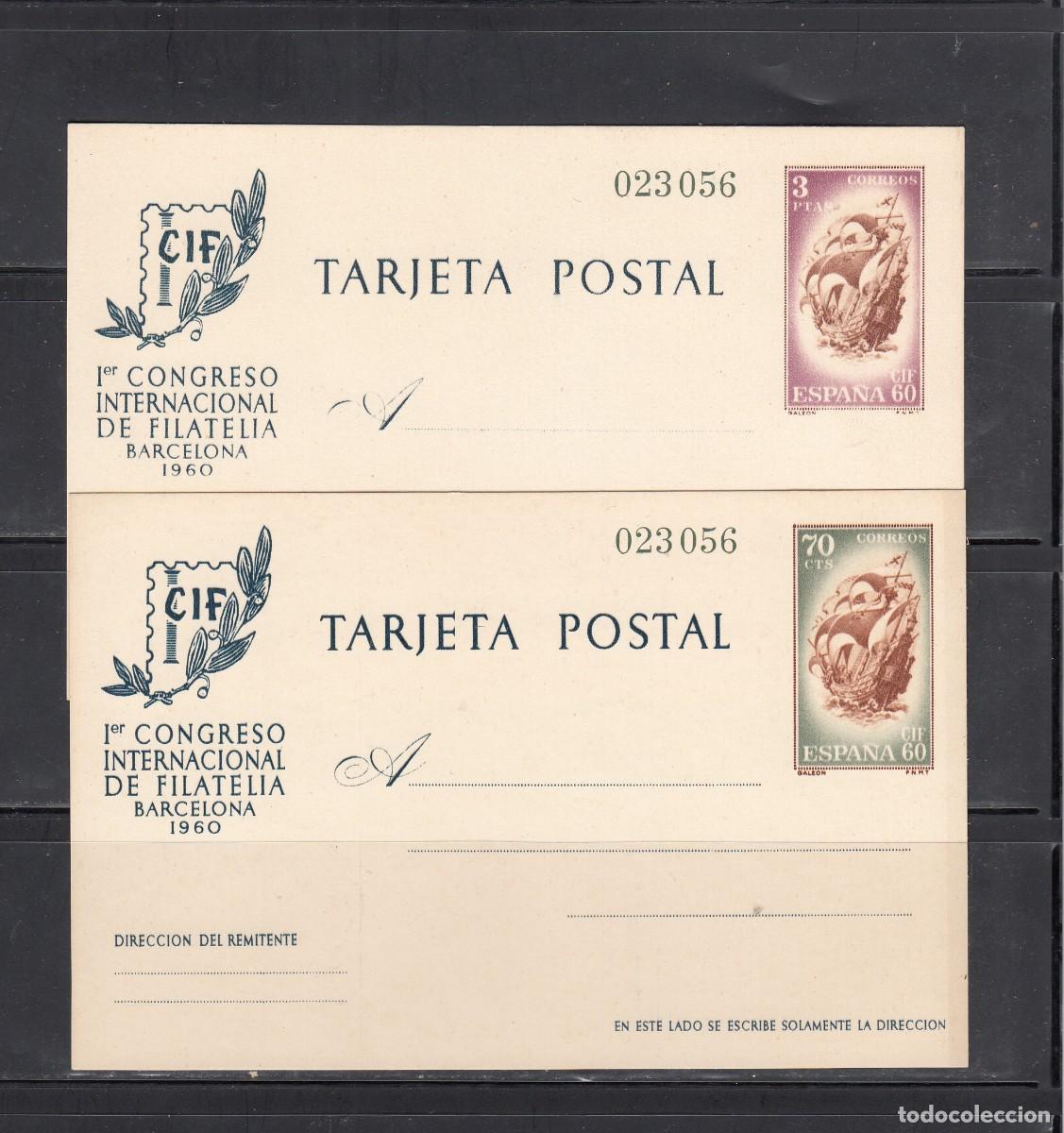 Sellos: 1960 - ENTEROS POSTALES CIF NUMS.88 Y 89 - MISMO N&Uacute;MERO --NUEVOS