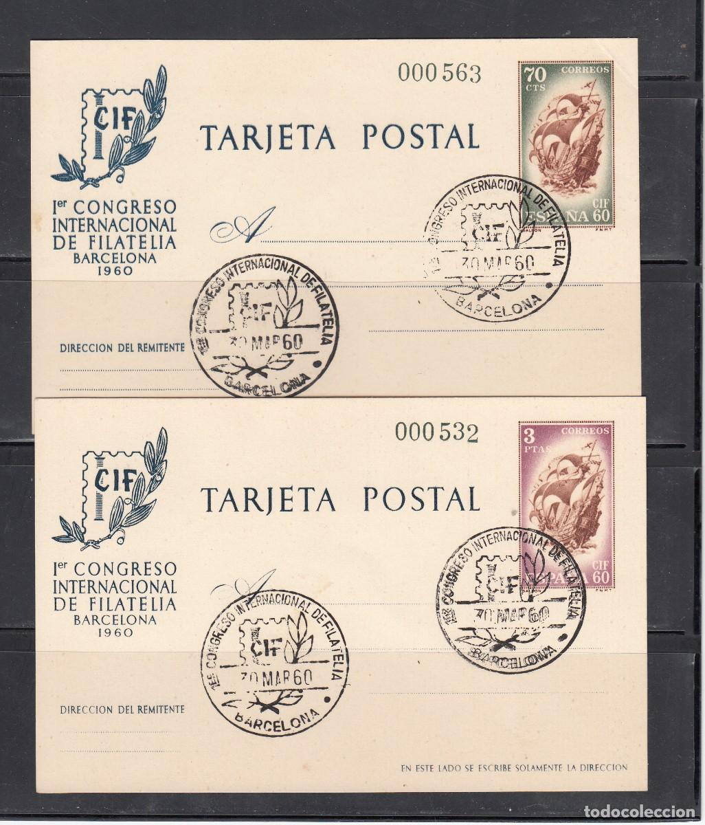 Sellos: 1960 - ENTEROS POSTALES CIF NUMS.88 Y 89 - CON MATASELLOS DEL CONGRESO